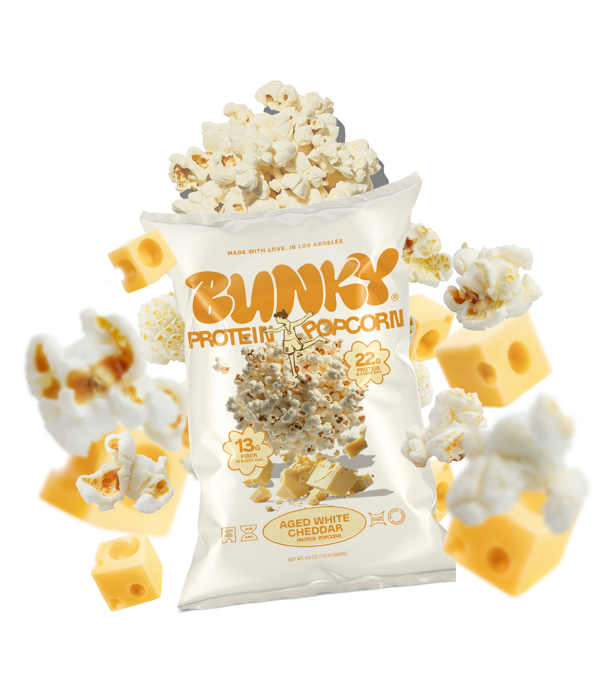 Bunky Snacks BUNKY — Protein Popcorn | Sriracha Lime + Aged White Cheddar