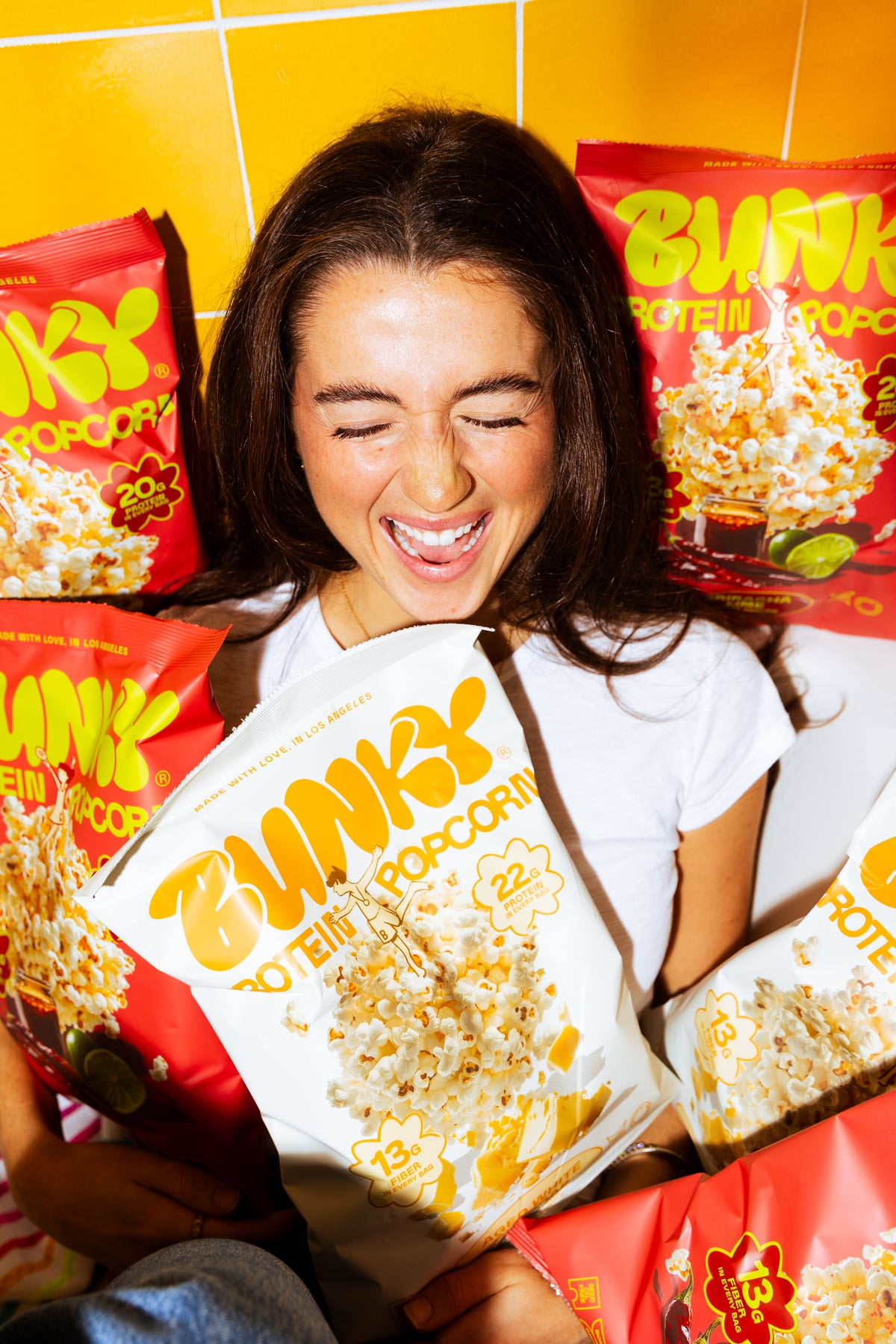 Bunky Snacks BUNKY — Protein Popcorn | Sriracha Lime + Aged White Cheddar